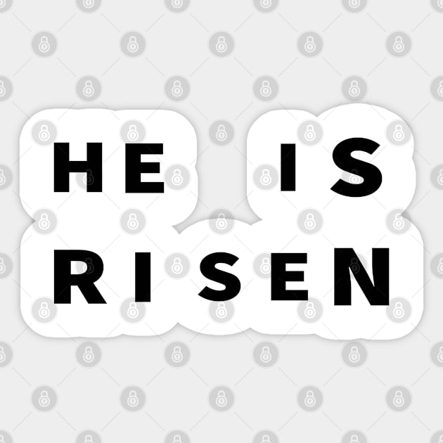 He Is Risen Cool Inspirational Christian Sticker by Happy - Design